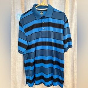 PGA Tour Blue Striped Polo (B4)